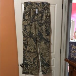 Fashion Nova Green and Brown Cargo Jumpsuit